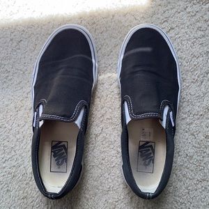 Black slip on vans womens 7.5